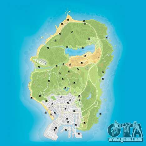 Mapa de los bancos en GTA 5