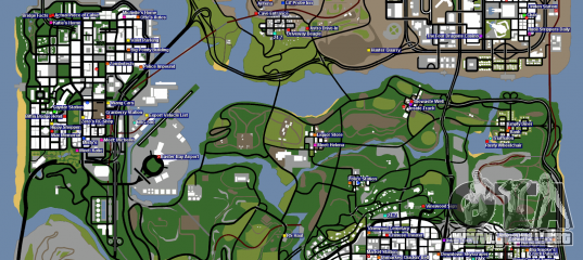 Mapa de los secretos para el GTA San Andreas