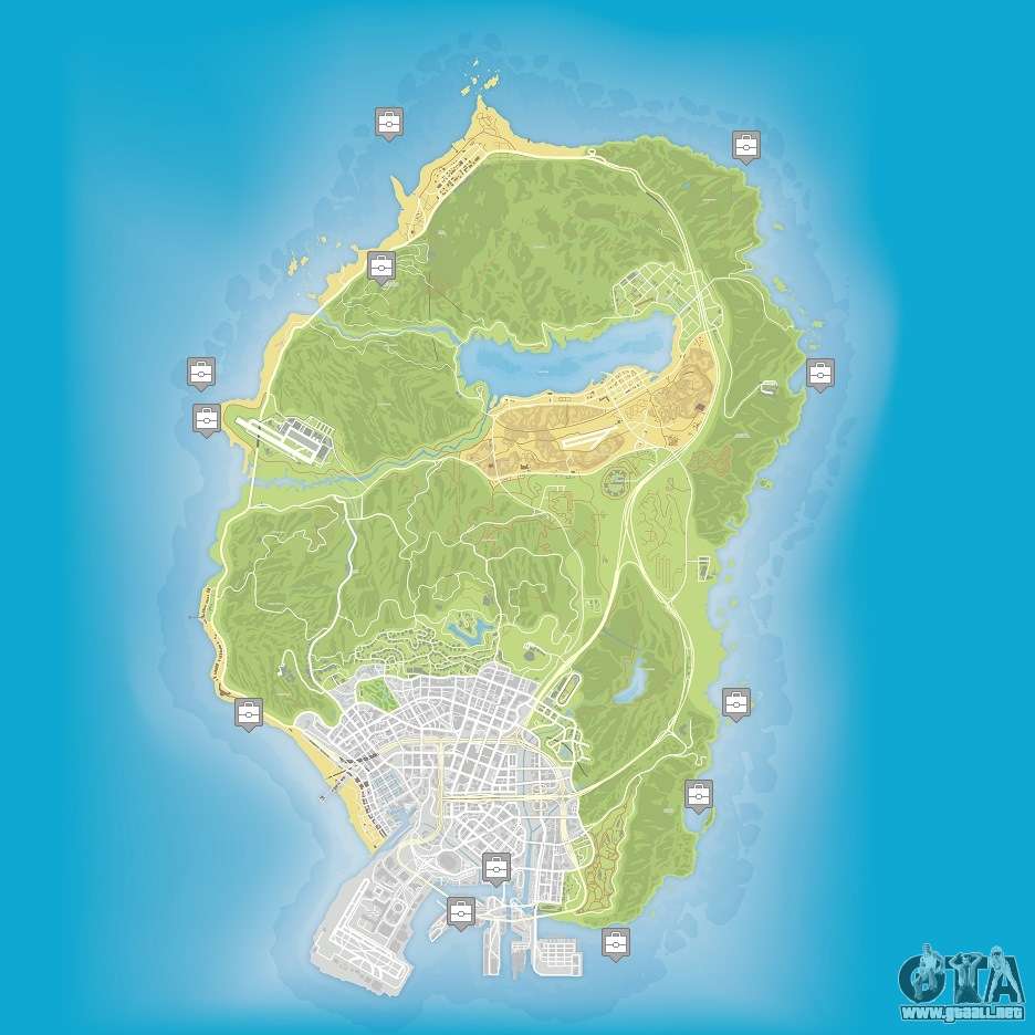 Mapa De Los Paquetes Ocultos En Gta 5 1863