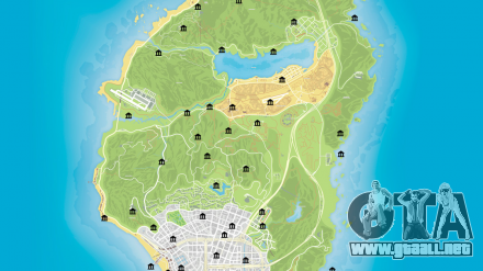 Los bancos en GTA 5 juego en el mapa