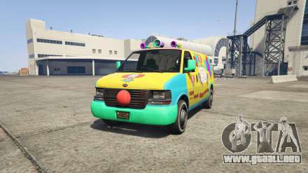 GTA 5 Vapid Clown Van - capturas de pantalla, descripción y especificaciones de la furgoneta.