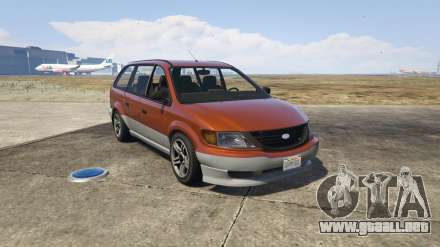 Vapid Minivan de GTA 5 - capturas de pantalla, descripción y especificaciones de la minivan.