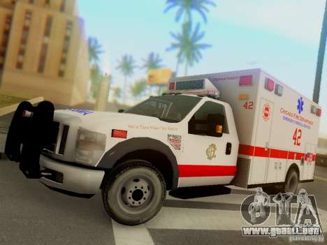 Ford F350 Super Duty Chicago Fire Department EMS para GTA San Andreas