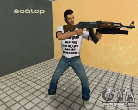 AK-47 con un grenade launcher М203 para GTA Vice City