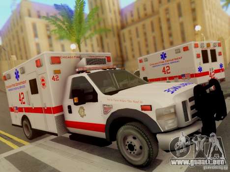 Ford F350 Super Duty Chicago Fire Department EMS para GTA San Andreas