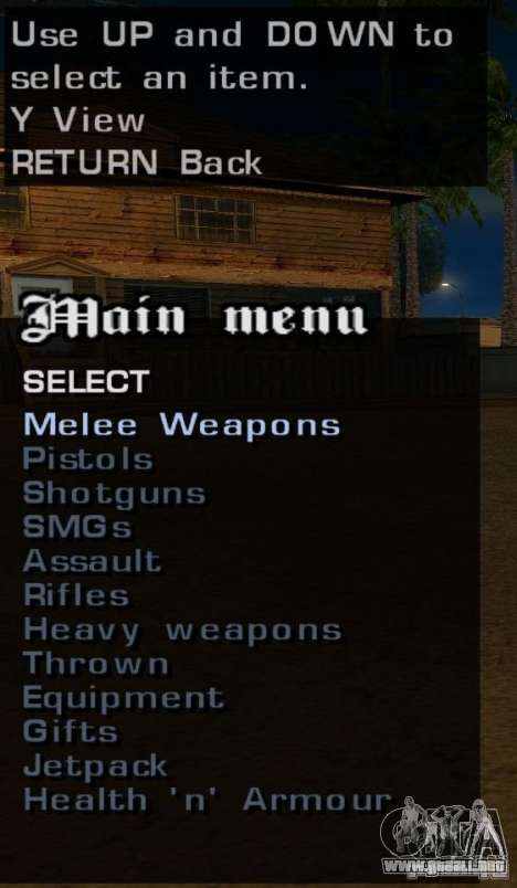 Todas las armas para GTA San Andreas