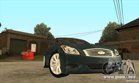 Infiniti G37 Coupe Sport para GTA San Andreas