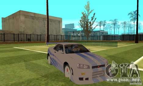 Nissan Skyline R-34 2Fast2Furious para GTA San Andreas