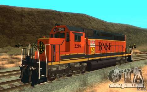 Locomotora SD 40 Unión Pacífico BNSF para GTA San Andreas