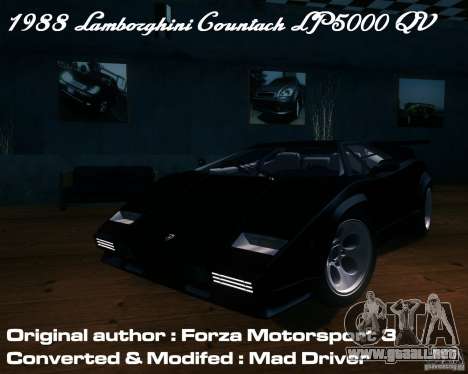 Lamborghini Countach para GTA San Andreas