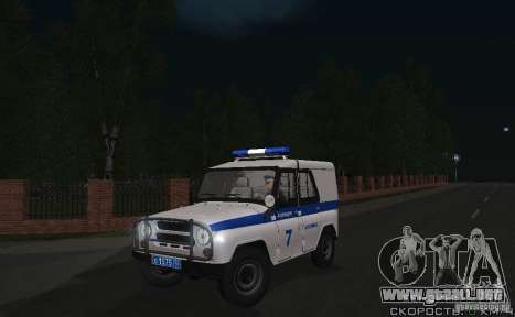 Policía UAZ-31512 para GTA San Andreas