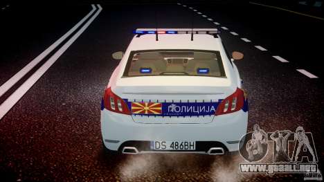 Peugeot 508 Macedonian Police [ELS] para GTA 4