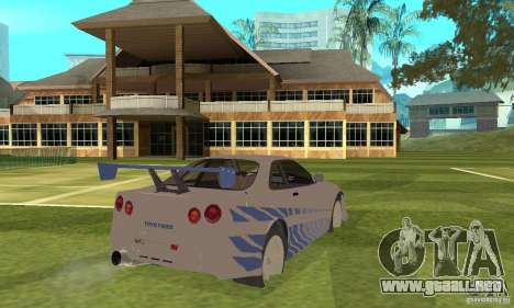 Nissan Skyline R-34 2Fast2Furious para GTA San Andreas