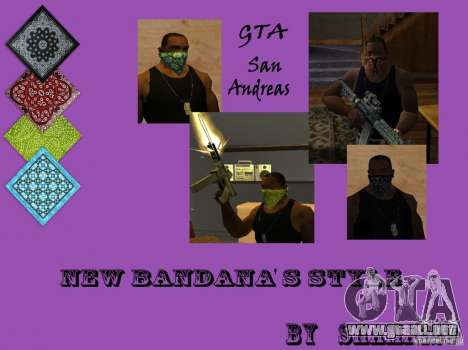 New Bandanas Style para GTA San Andreas