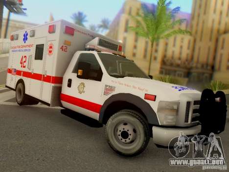 Ford F350 Super Duty Chicago Fire Department EMS para GTA San Andreas