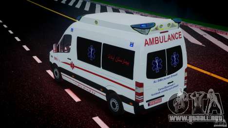 Mercedes-Benz Sprinter Iranian Ambulance [ELS] para GTA 4