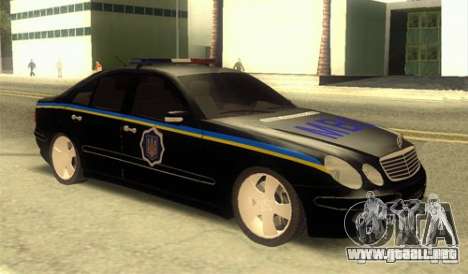 MERCEDES BENZ E500 w211 SE policía Ucrania para GTA San Andreas