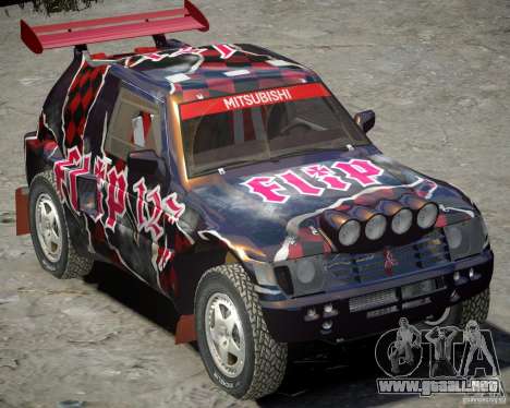 Mitsubishi Pajero Proto Dakar vinilo 3 para GTA 4