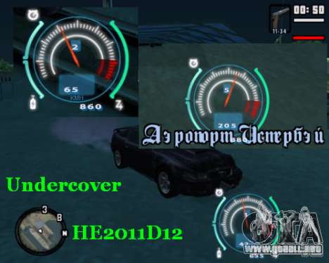 Velocímetro de NFS Undercover para GTA San Andreas