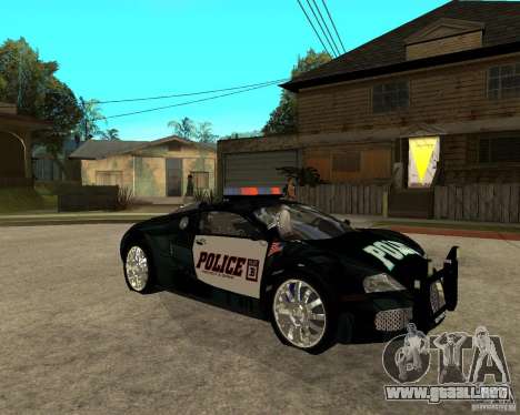 Bugatti Veyron policía San Fiero para GTA San Andreas