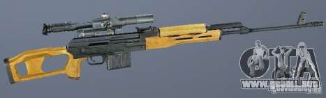 Rifle de francotirador Dragunov (SVD) para GTA San Andreas