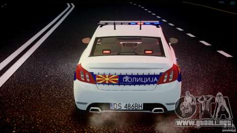 Peugeot 508 Macedonian Police [ELS] para GTA 4