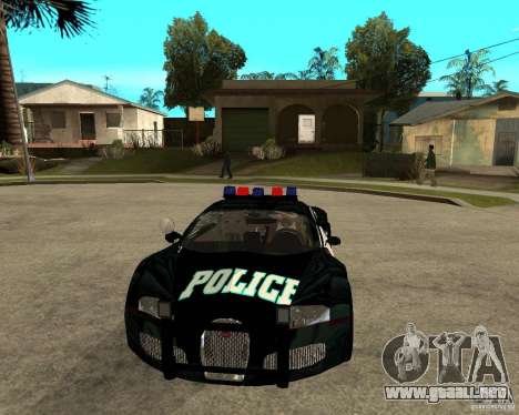 Bugatti Veyron policía San Fiero para GTA San Andreas