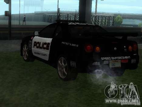 Nissan Skyline R34 Police para GTA San Andreas