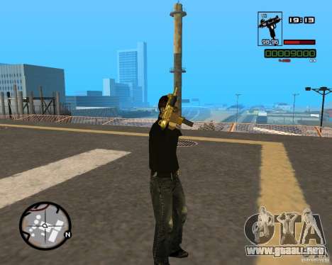 Micro Uzi Gold para GTA San Andreas