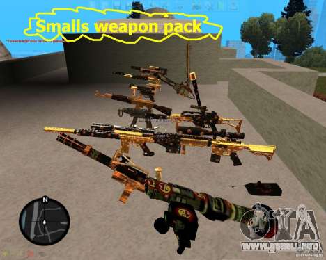 Smalls Chrome Gold Guns Pack para GTA San Andreas
