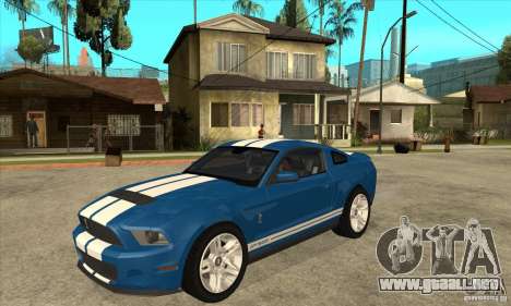 Ford Mustang Shelby GT500 2011 para GTA San Andreas