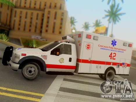 Ford F350 Super Duty Chicago Fire Department EMS para GTA San Andreas