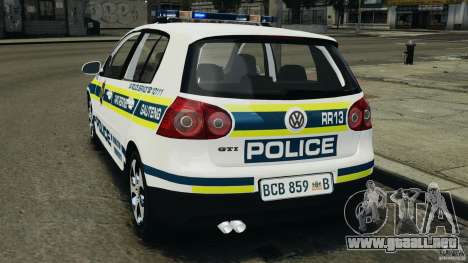 Volkswagen Golf 5 GTI South African Police [ELS] para GTA 4