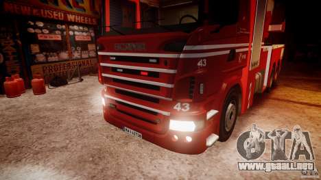 Scania Fire Ladder v1.1 Emerglights red [ELS] para GTA 4