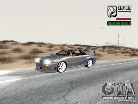 Nissan Skyline GTR34 FNF2 para GTA San Andreas