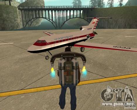 El avión Yak-40 para GTA San Andreas