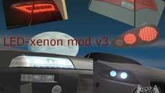 LED-xenon mod v3.0 para GTA San Andreas