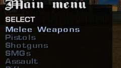 Todas las armas para GTA San Andreas