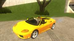 Ferrari 360 Spider amarillo para GTA San Andreas