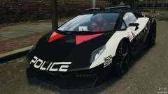 Lamborghini Sesto Elemento 2011 Police v1.0 RIV para GTA 4