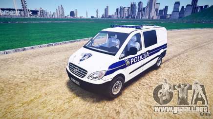 Mercedes Benz Viano Croatian police [ELS] para GTA 4