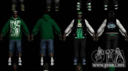 Ropa nueva de Groove Street Gang para GTA San Andreas