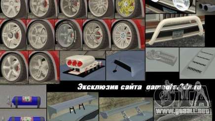 Nuevas piezas para tuning para GTA San Andreas