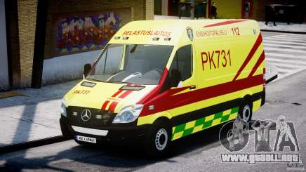 Mercedes-Benz Sprinter PK731 Ambulance [ELS] para GTA 4