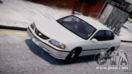 Chevrolet Impala Unmarked Police 2003 v1.0 [ELS] para GTA 4
