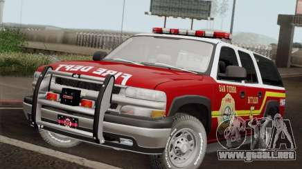Chevrolet Suburban SFFD para GTA San Andreas