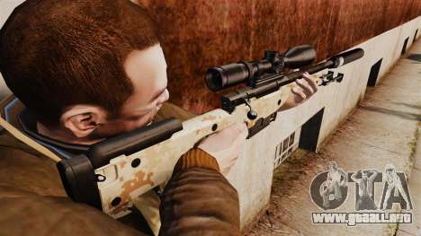 AW L115A1 rifle de francotirador con un silencia para GTA 4