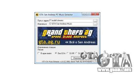 GTA San Andreas Radio Extractor v1.0 para GTA San Andreas
