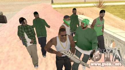 Tres hombres en una banda de Groove street para GTA San Andreas