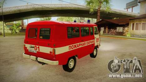 Sede UAZ 452 fuego para GTA San Andreas